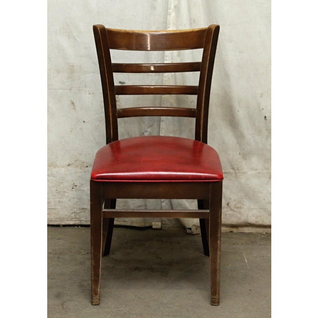 Traditional Pair of Chairs With Red Seats For Sale - Image 3 of 8