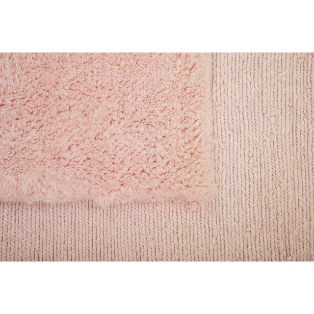 Textile Minimalist Solid Panel Hand-Knotted Wool Rug | 10'4" X 6'7" | One of a Kind For Sale - Image 7 of 10