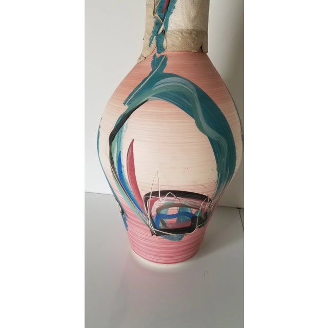 1990s 1990 Vintage Pettigrew Hand Painted Southwestern Pottery Vase For Sale - Image 5 of 11