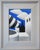 Scott Woodard "Puffy City Night Scape" Blue, White, Gray & Black Contemporary Surreal Painting, 2022 For Sale