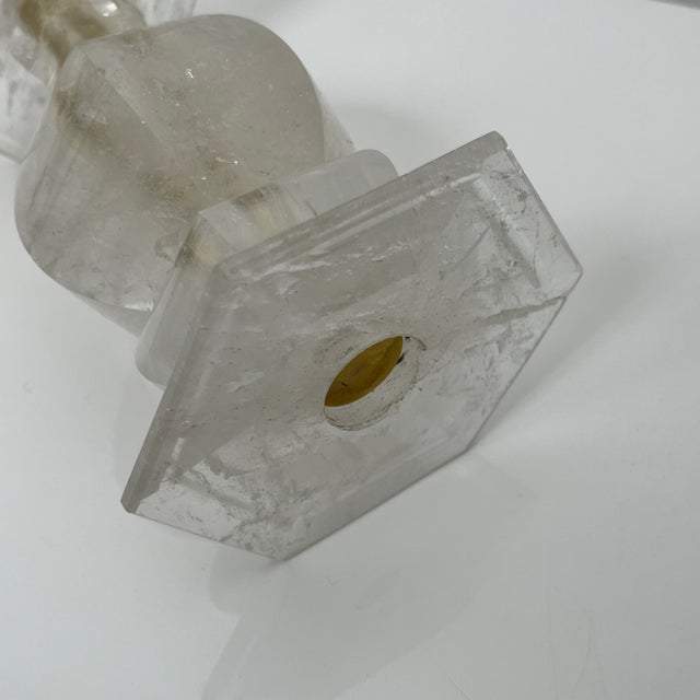 Cut Rock Crystal Candleholder For Sale - Image 3 of 14