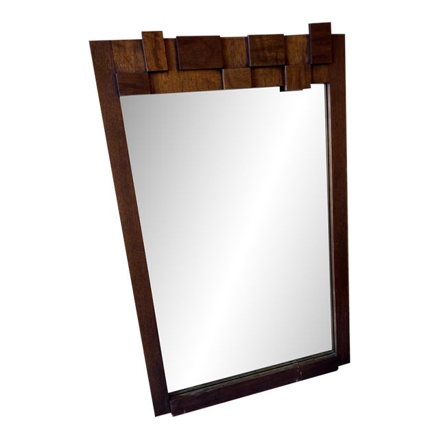 1970s Lane Brutalist Mirror For Sale