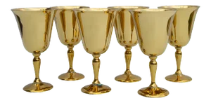 Mid-Century Golden Goblets- Set of 6