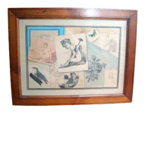 Early 19th Century French Empire Tromp L'Oeil Drawing Watercolor Grand Tour