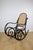 Rocking chair on runners, original brown colour, from the 1970s, in very good condition. Brown rocking chair, 1970s....