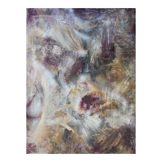 "Celestial" Original Abstract Modern Purple Metallic Painting For Sale