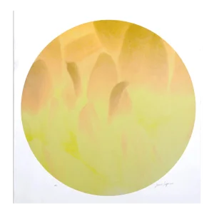Tondo Yellow Green Glow, Jonathan Singer, pRINT