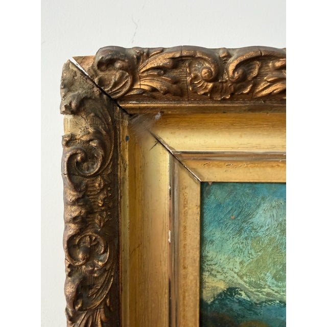 Farmhouse Antique Landscape Oil on Canvas | Signed Conway, Nh For Sale - Image 3 of 7