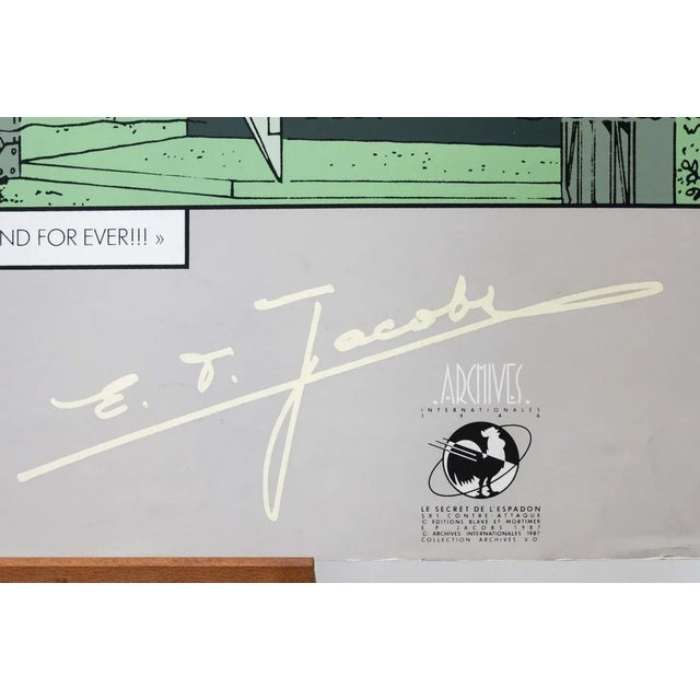 Original screenprint by Edgar Pierre Jacobs Le Secret de l'Espadon - SX1 Contre Attaque Editions Blake et Mortimer -...