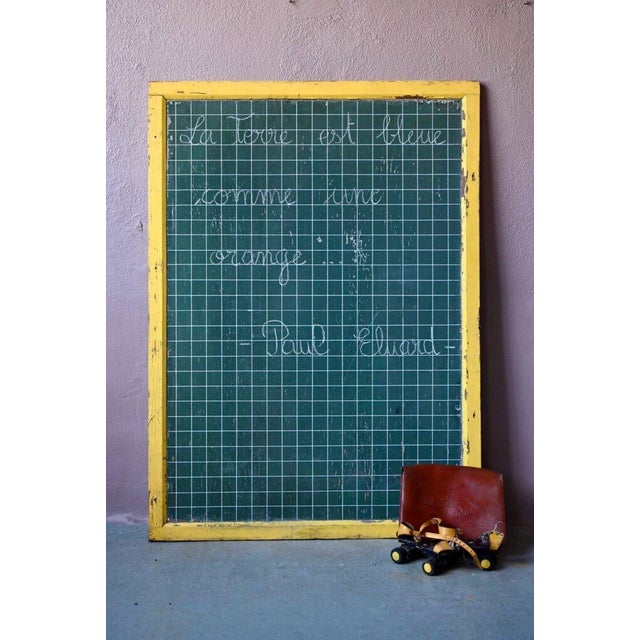 Wood Vintage Wooden Double-Sided Gridded School Board, 1950s For Sale - Image 7 of 9
