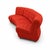 Vintage Space Age Modular or Sectional Curved Sofa in Red Fabric, Tatra Czechoslovakia 1970s, Set of 4 For Sale - Image 4 of 17