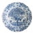 Antique 18th Century Dutch Delft Faience Tea Tree Scalloped Charger For Sale