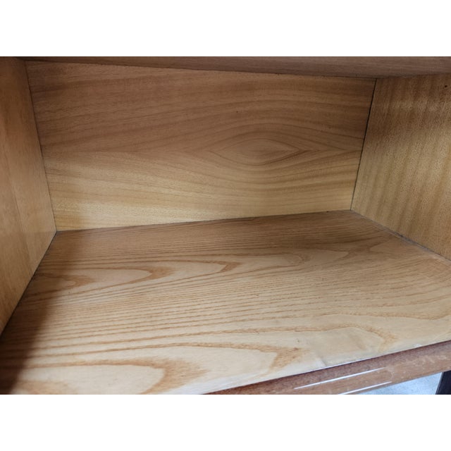 Vintage Walnut Clad Nightstands with Glass Tops, 1960s, Set of 2 For Sale - Image 16 of 18