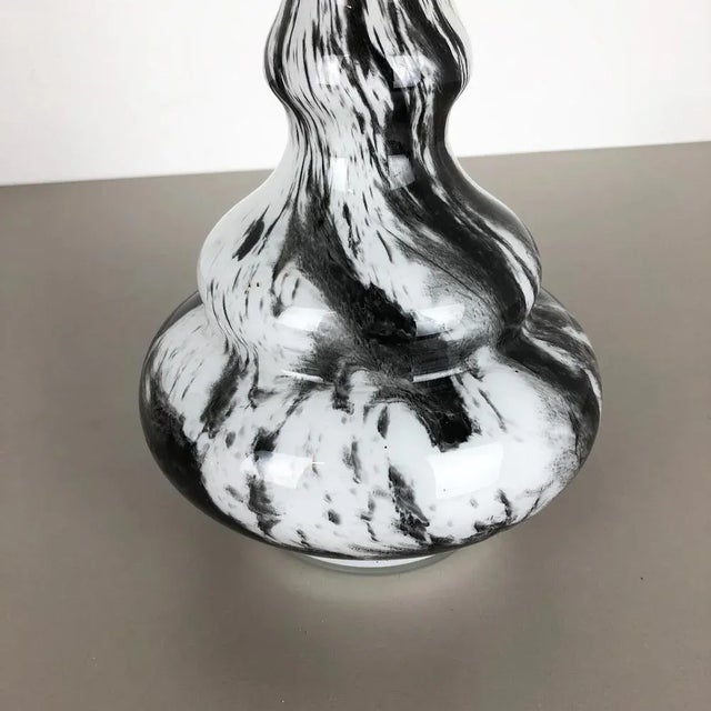 Black Large Opaline Florence Vase, Italy, 1970s For Sale - Image 8 of 11