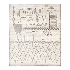 Hand Knotted Moroccan Wool Rug. 11'09" X 14'08"