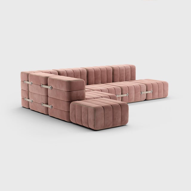 Modular Corner Sofa in Barcelona Fabric by Ambivalenz, Set of 12 For Sale - Image 9 of 18