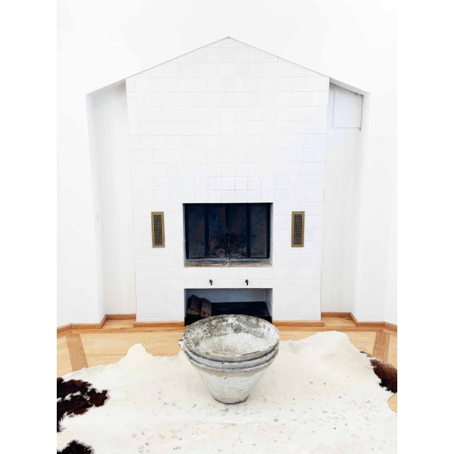 1970s Tapered Concrete W. Guhl Eternit Planter A+ Patina, 3 Pieces, Attributed For Sale - Image 15 of 17