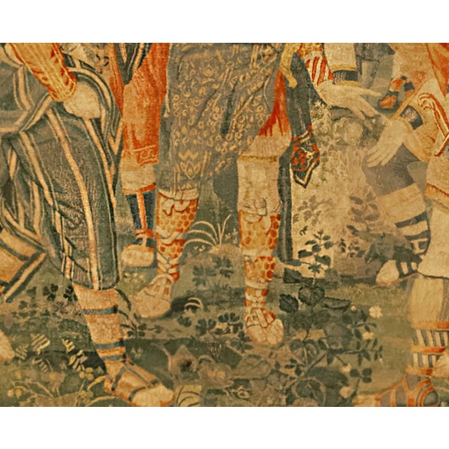 Late 16th Century Brussels Historical Tapestry, w/ Warriors Gathered in a Forest For Sale In New York - Image 6 of 6