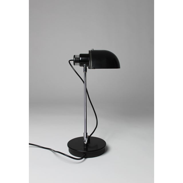 Vintage Spanish Madom Table Lamp in Black Lacquered Metal, 1970s For Sale - Image 3 of 16