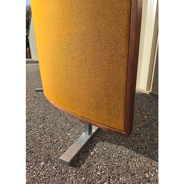 Vintage Knoll Room Divider Fabric Screen For Sale - Image 9 of 11