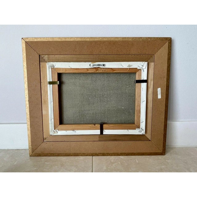 Paint Richard Boyer 1990s Impressionist Cafe Painting Framed For Sale - Image 7 of 10