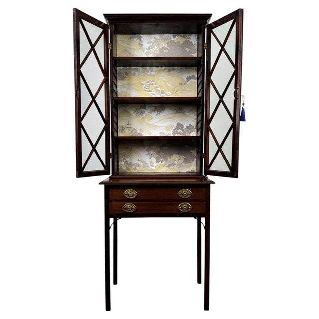 Antique English Georgian Mahogany Display Cabinet, 1700s For Sale - Image 3 of 13