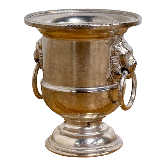 Vintage Silver Plate Bucket Style Toothpick Holder For Sale