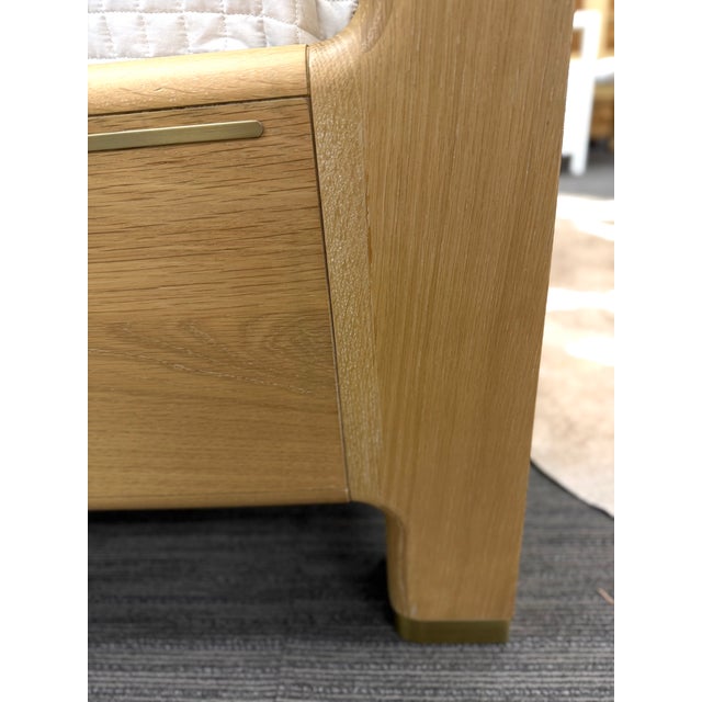 Case & Canvas "Angelo" King Sized Canopy Bed in Natural Oak With Brass Accents For Sale - Image 10 of 13
