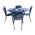 Woodard/Salterini Wrought Iron Patio Set, Round Table, 4 Chairs For Sale
