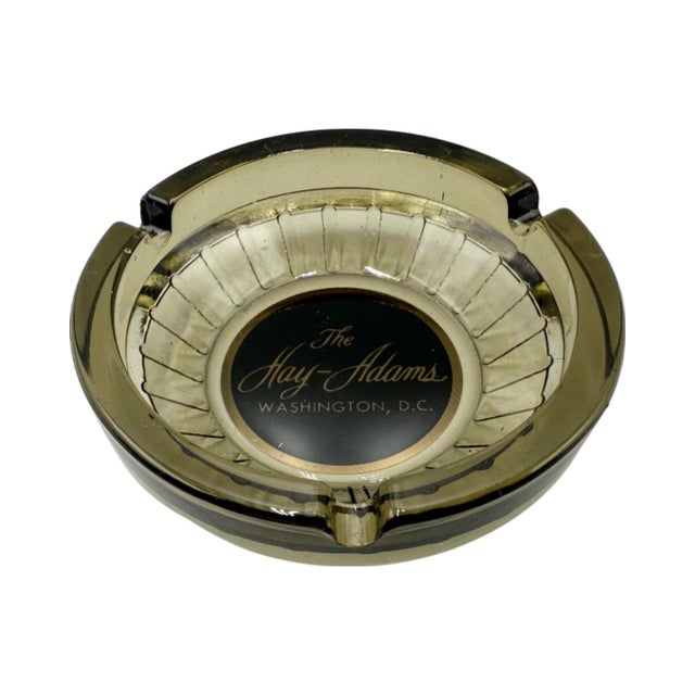 Glass Vintage 5-Star the Hay Adams Hotel Washington, DC Ashtray For Sale - Image 7 of 12