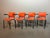 Mid-Century Modern Mid-Century Orange Dining Chairs from Ahrend de Cirkel, Netherlands, 1960s, Set of 4 For Sale - Image 3 of 5