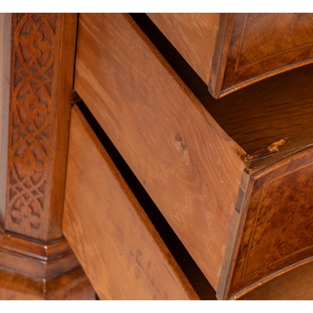 Vintage Chippendale-Style Serpentine Chest With Hidden Writing Drawer, C. 1940s For Sale In Los Angeles - Image 6 of 14