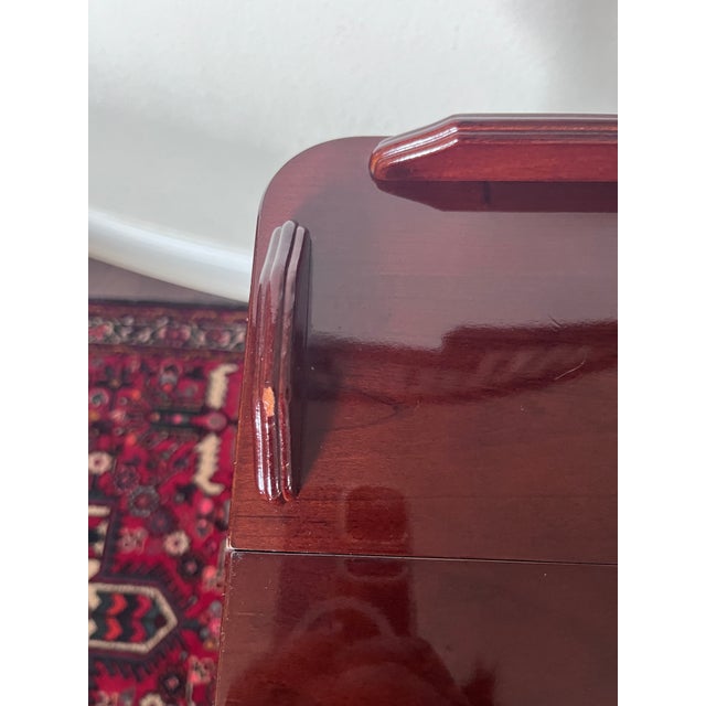 Vintage Bombay Company Mahogany Wood Butler’s Table, Folding Table/Desk For Sale - Image 11 of 12