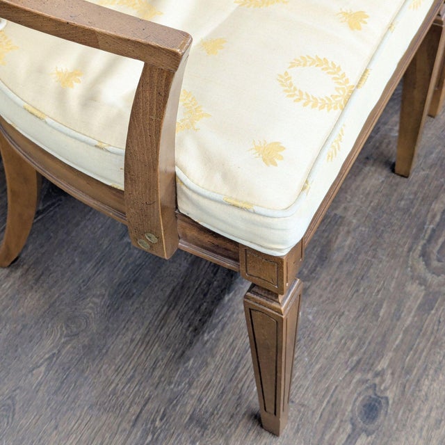 Thomasville Traditional Oval Extension Dining Set With 6 Cane-Back Chairs For Sale - Image 12 of 14