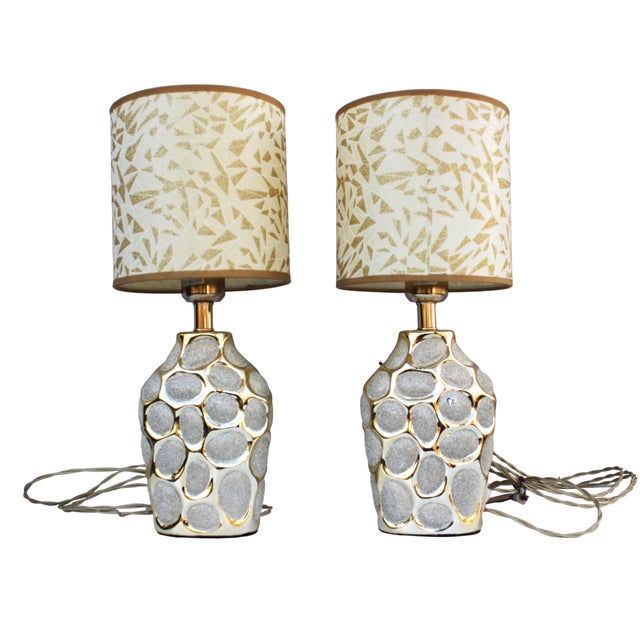 Beige Hollywood Regency Italian Table Lampos, Set of 2 For Sale - Image 8 of 10