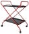 Italian Modern Black and Red Metal Food Trolley on Wheels, 1980s For Sale