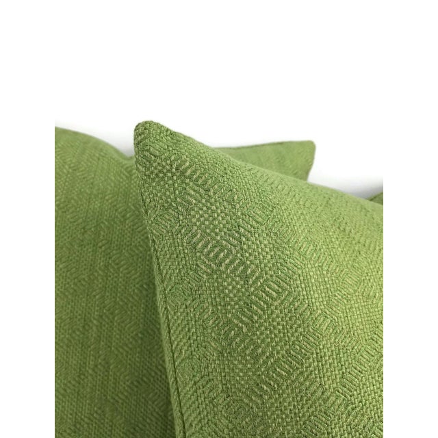 Contemporary F. Schumacher Villis Strie Emerald Pillow Cover For Sale - Image 3 of 7