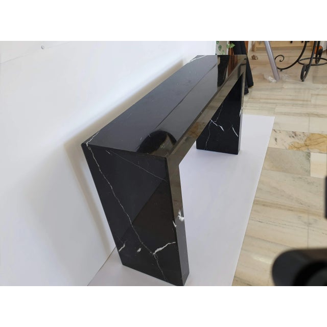 Black Marquinia Marble Console from Egram For Sale - Image 4 of 7