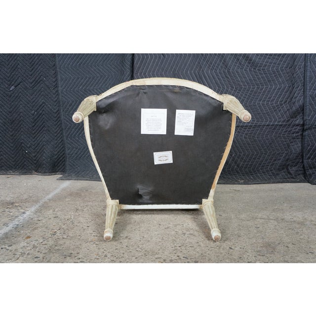 2 Late 20th Century Minton Spidell Neoclassical George III Style Balloon Back Open Arm Chairs Pair For Sale - Image 18 of 18