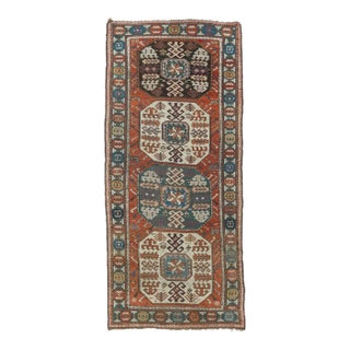 Antique Kazak Rug 4' x 9'5'' For Sale