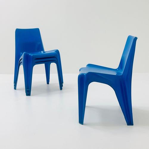 Space Age Blue BA1171 Chairs by Helmut Bätzner for Bofinger, Germany, 1970s For Sale - Image 5 of 11
