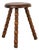 Vintage French Oak 3-Leg Bobbin Stool For Sale