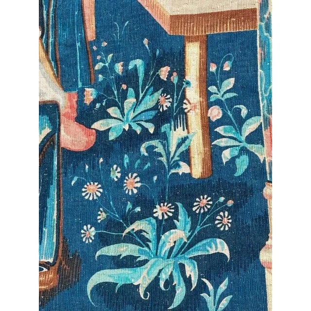 Vintage French Screen Printed Tapestry, 1970s For Sale - Image 16 of 18