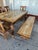 1980s Solid Pine Wood Dining Set For Sale - Image 10 of 12