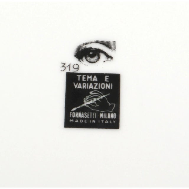 Piero Fornasetti Fornasetti Porcelain Themes & Variation Plate, #319 For Sale - Image 4 of 6