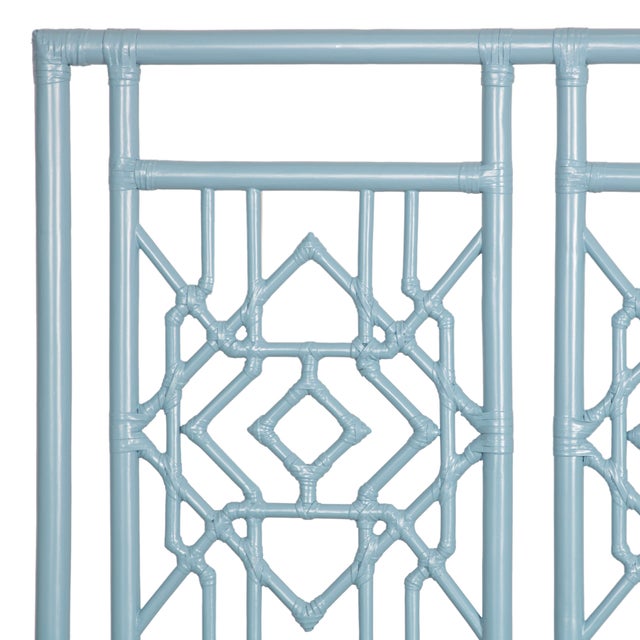 David Francis Tulum Platform Bed King, Pool Blue For Sale - Image 4 of 6