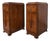 Art Deco Walnut Bedside Cabinets, 1930s, Set of 2 For Sale