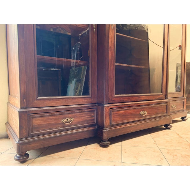 Monumental Study Wardrobe in Mahogany, 1900 For Sale - Image 5 of 18