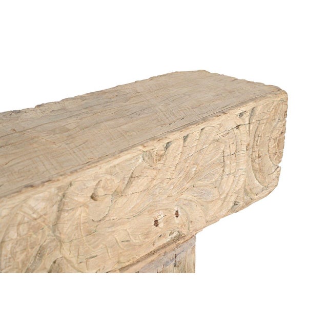 This Console Table Constructed from Antique Indian Carved Elements and Reclaimed Wood is handcrafted from reclaimed wood,...