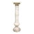 Italian Carved White Marble Pedestal Stand With Swivel Top For Sale
